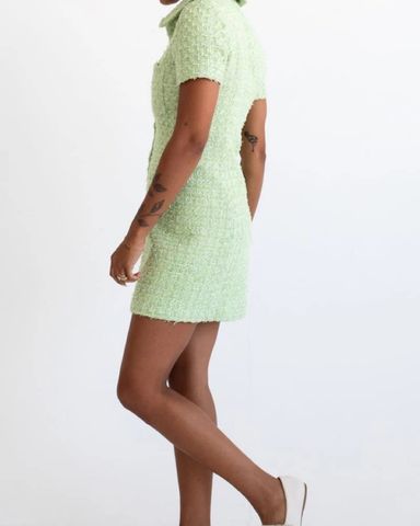 ワンピース Self Portrait Army Green Stretch Polyester Blend Mini Dress Self-portrait Army Green Stretch Polyester Blend Mini Dress