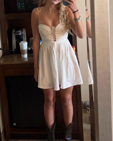 For love and lemons ミニワンピース For Love & Lemons Charlene Mini Dress in Blue | REVOLVE
