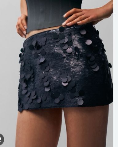 ミニスカート VIVETTA Women Mini Skirts VS2GO0085TE059 9000 BLACK Black Vivetta Sequin Mini Skirt | Pickle