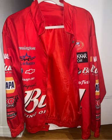 NASCAR レーシングジャケット Budweiser ヴィンテージ ストリート 90s NASCAR Budweiser Chase Authentics Racing Jacket - Men's