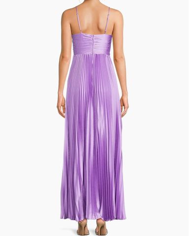 【A.L.C.】moira cutout plisse duchesse-satin maxi ドレス ALC Moira Maxi Dress | Pickle