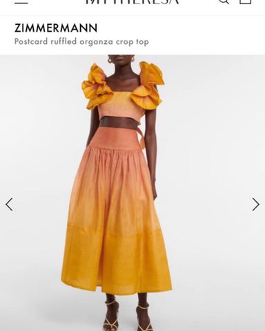 スカート ZIMMERMANN Women Skirts 0726SF241SPIC Orange Zimmermann 'illustration' Midi Skirt | italist
