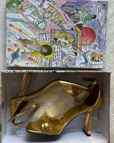 $1,350 Prada Gold Heels | Pickle