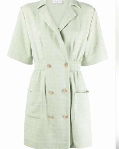 Maje Tweed Green Dress | Pickle