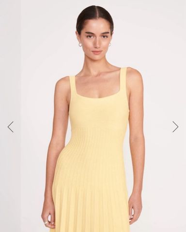 KHAITE Caroline Dress In Yuzu | Pickle