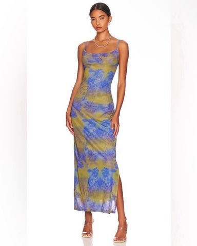 ★Ganni★ Printed satin gathered one-piece egglet W0262135 Egret White Satin Gathered Dress | GANNI US