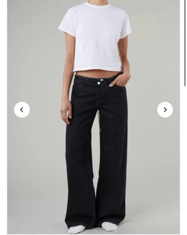 The Frankie Shop Hayla Contrast Denim | Pickle