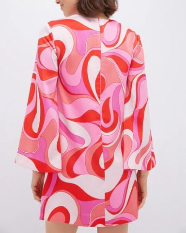 9600□EMILIO PUCCI 幾何学柄チュニックドレス ピンクbc11yt 9600□EMILIO PUCCI 幾何学柄チュニックドレス ピンクbc11yt