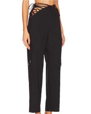 【YOURNUS】Baki String Cropped Pants Capri Pants | Pickle