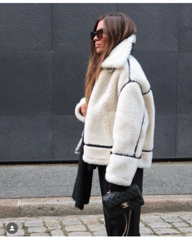 Zara Faux Fur Jacket ( White) | Pickle