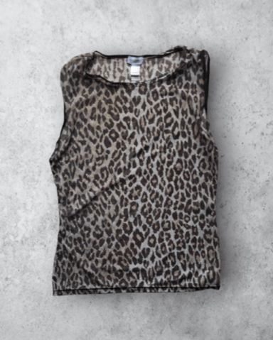 トップス D&G DOLCE&GABBANA Leopard Camisole Dolce & Gabbana leopard-print lace-detailing Camisole
