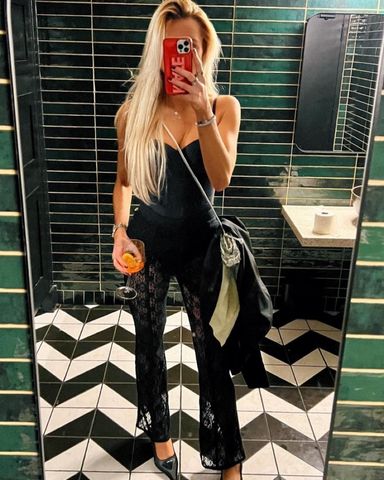 I am Gia Black Lace Pants | Pickle
