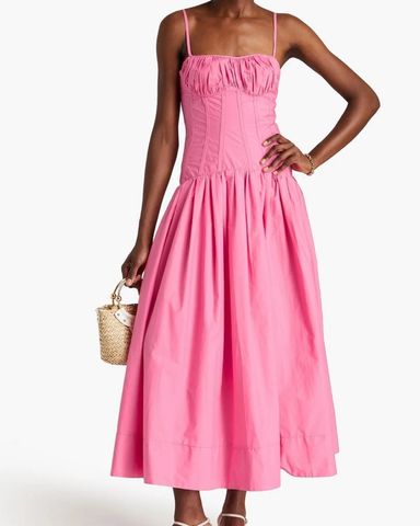 【Aje.】Sway Panelled Midi Dress Sway Panelled Midi Dress | Florescent Rose | Aje – Aje ROW