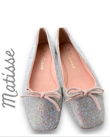 $820 CELINE Silver Sequin Ballet Flats | Pickle