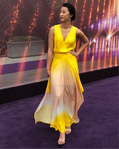 ワンピース ZIMMERMANN Woman Dress Yellow 0797DRS252 YFL Zimmermann Women Yellow Devi Silk Halter-Neck Sleeveless