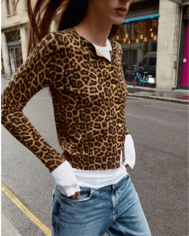 ららリー Zara Ruffle Leopard Print Blouse | Pickle