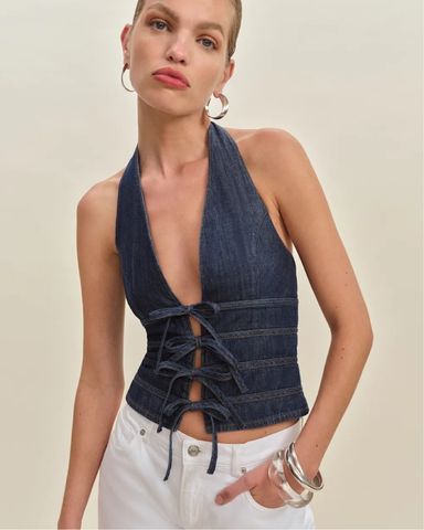 Reformation Lucinda Denim Top | Pickle