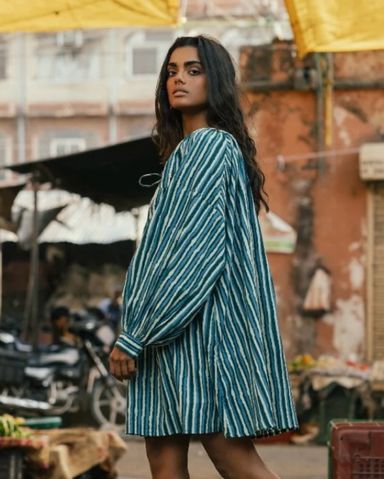 Striped Button-Down Midi Dress rails | Pickle