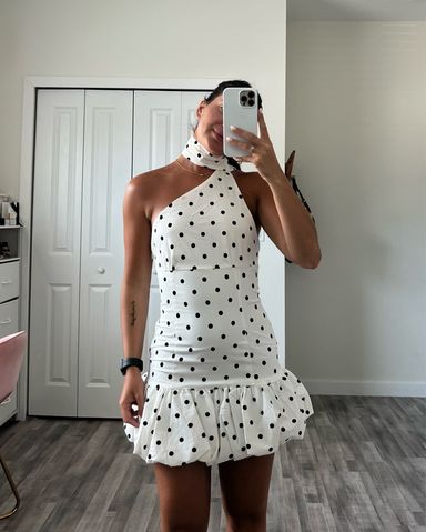 ワンピース Jaded London Lola Strapless Mini Dress Lola Strapless Mini Dress in Polkadot Stripe | Jaded London