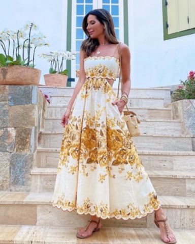 Zimmermann Golden Asymmetric Dress | Pickle