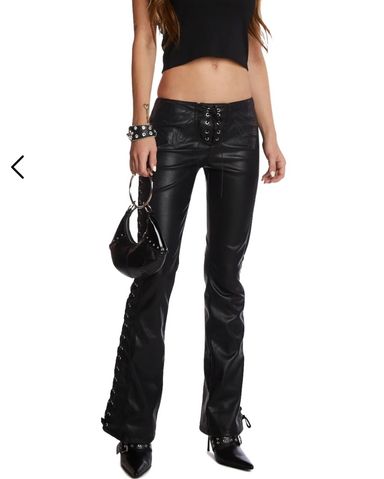 Khy Faux Leather Low Rise Foldover Pants | Pickle