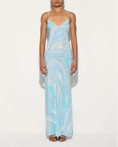 Emilio Pucci Blue Marble Print Dress NEW | Pickle