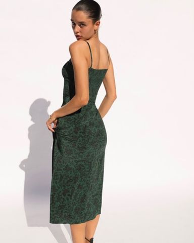 少女時代 スヨン Realisation Par the ALBA dress The Alba Ammi | Silk Floral Midi Dress | Réalisation Par