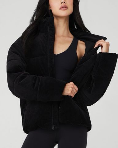 ジャケット・アウター alo yoga Orion Puffer Jacket Black M Orion Cropped Puffer - Black | Alo Yoga