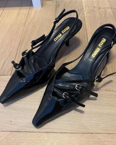 Kari black patent Kitten Heel | Pickle