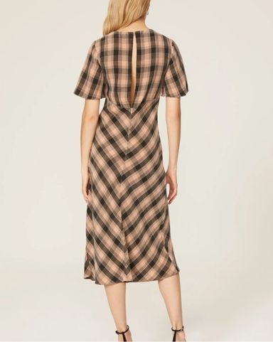 ワンピース MEDI STRAIN CHECK DRESS Check Print Midi Dress | Pickle