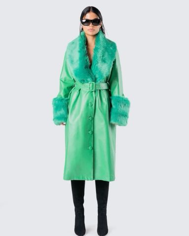 【関税込み】Saks Potts ブラック Foxy シアリングコート Amazon.com: SAKS POTTS Women's Foxy Shearling Trench Coat