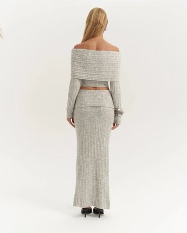 【１着でも送料無料】 YASMIN DOLL WANDER BOUCLE Pickle | C | COORD KNIT スカート