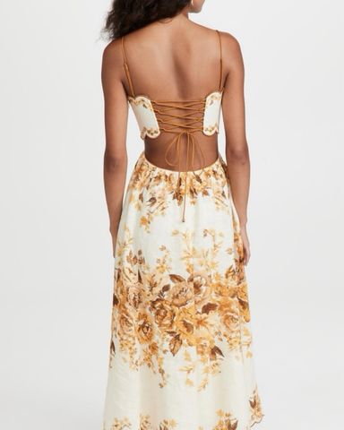 Zimmermann Golden Asymmetric Dress | Pickle