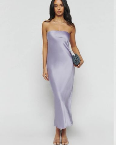 パーティードレス BHLDN Mia Strapless Satin Column Maxi Dress BHLDN Mia Strapless Satin Column Maxi Dress | Anthropologie