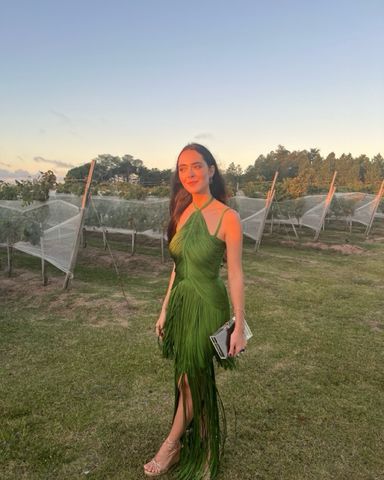 ワンピース HERVE LEGER Women Long Skirts FRI8423424345 Green Herve Leger RUCHED NYLON PEPLUM GOWN | Pickle