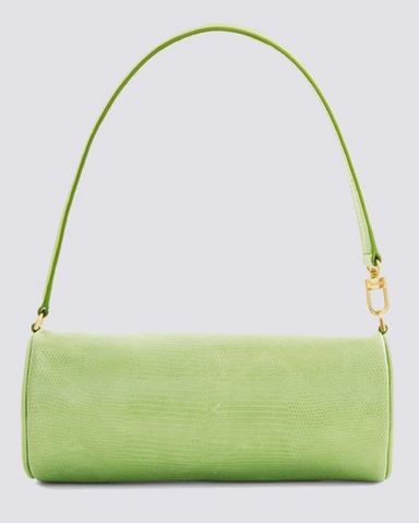 バッグ Vintage Coach Baguette Small Bag Lime Coach Signature Demi mini Pouch Hand Bag Canvas Leather Lime