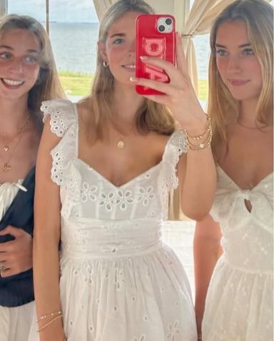 【関税込み】GUIZIO ホワイト Aylin Eyelet ミニワンピース Aylin Eyelet Dress – Guizio