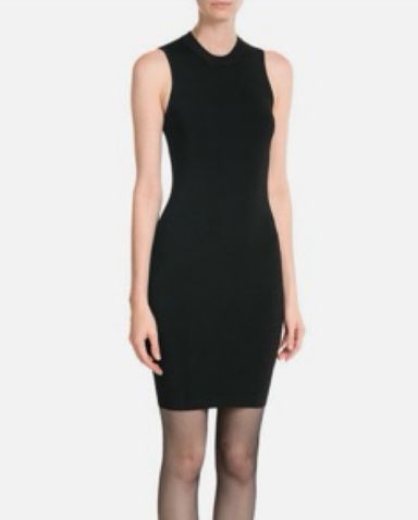 Wang Logo Elastic Dress in Ribbed Jersey | Pickle