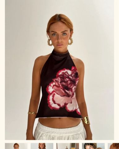 REVERSIBLE Vibrant Floral Halter Top🥀 | Pickle