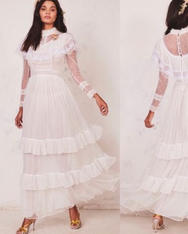 Love shack Fancy White Maxi Lacey Dress | Pickle