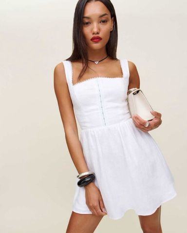 Reformation Cami Linen Dress | Pickle