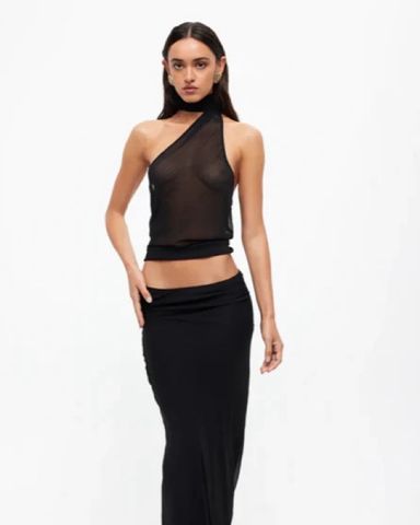 ファッションデザイナー Tie Sheer Lioness Top Pickle | トップス