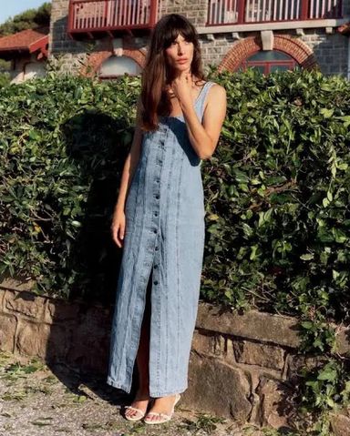 ★ZARA★ BALLOON DENIM DRESS ZARA NEW WOMAN MIDI DENIM BALLOON DRESS DARK INDIGO BLUE XS