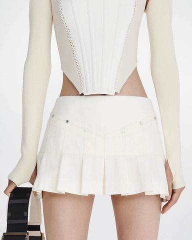 Odd Muse White Mini Skirt | Pickle