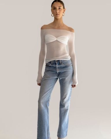 ORSEUND IRIS ビスチェ Orseund Iris Abstract Tube Top in Black and Cream. | Depop