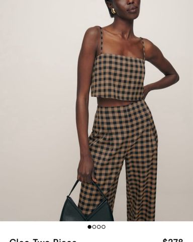 関税なし★REFORMATION★バレッタ 2ピースSET Reformation Beatrice Silk Two-piece Set | Pickle