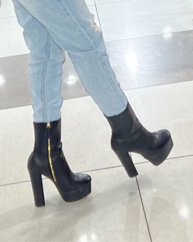 UNIF Parker Platform Boots ユニフ ロング ブーツ Brown Leather Platform Boot | UNIF