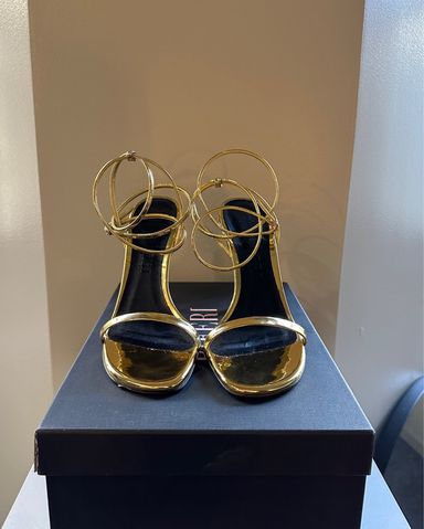 Jimmy Choo Gold Strappy Heels | Pickle