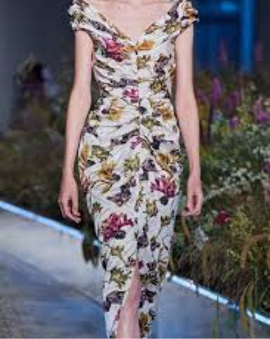 上品!【Alice+Olivia】Jasmina 花柄 フリル シルクガウン ドレス Alice + Olivia Jasmina Floral Ruffle Gown | Saks Fifth Avenue