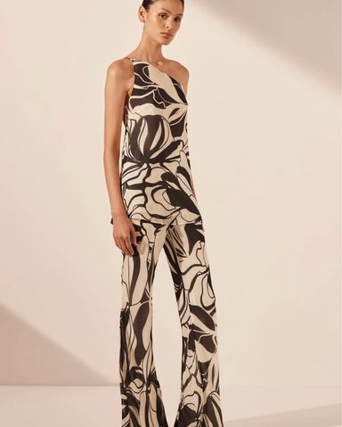 【Zimmermann】Acacia striped wide-leg pants Zimmermann Striped Pants ZIMMERMANN Cropped Striped Cotton